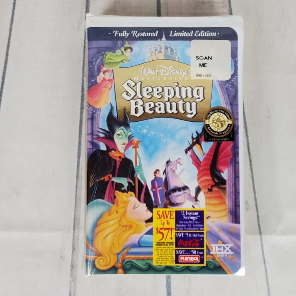 2/$25 Walt Disney's Sleeping Beauty Limited Edition VHS